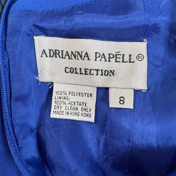 Adrianna Papell Royal Blue Keyhole Open Back Dress - Picture 7 of 7